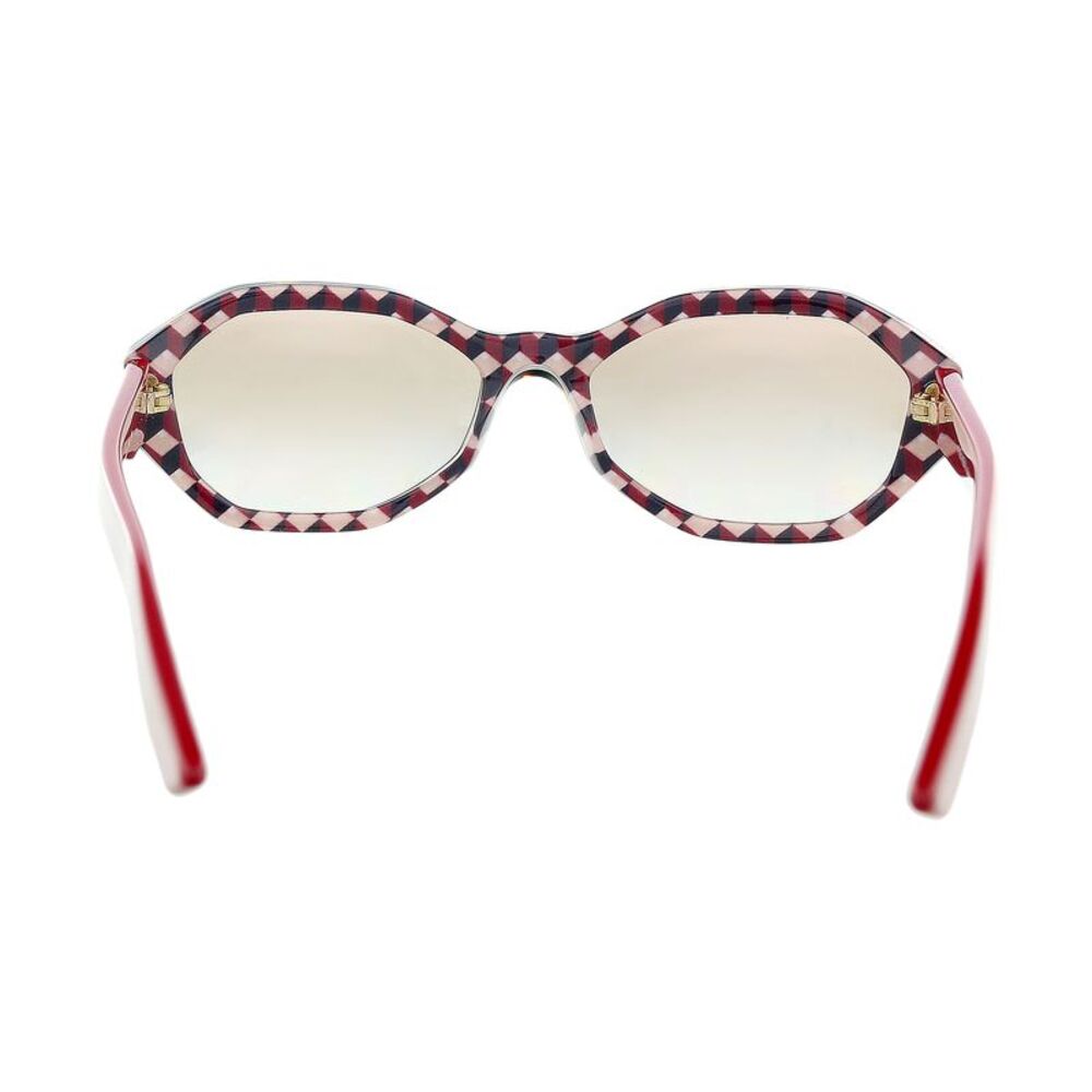 Prada 0PR 20VS 5144O0 Tortoise/Red Oval Sunglasses - Picture 4 of 5